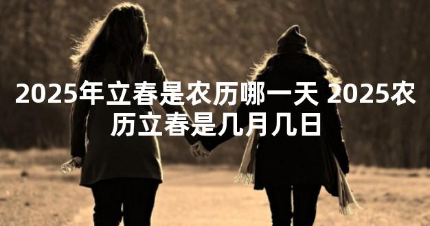 2025年立春是农历哪一天 2025农历立春是几月几日